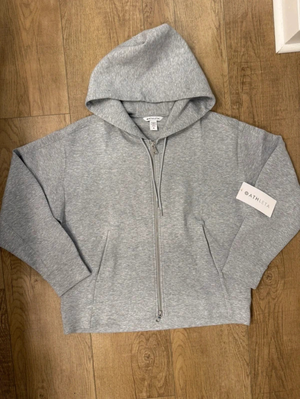 Athleta Form Knit Full Zip Jacket - Heather Gray - Size Medium